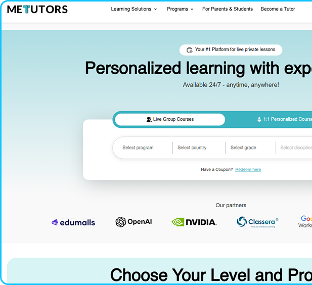 METutors – AI-Powered Learning Platform — AI Education